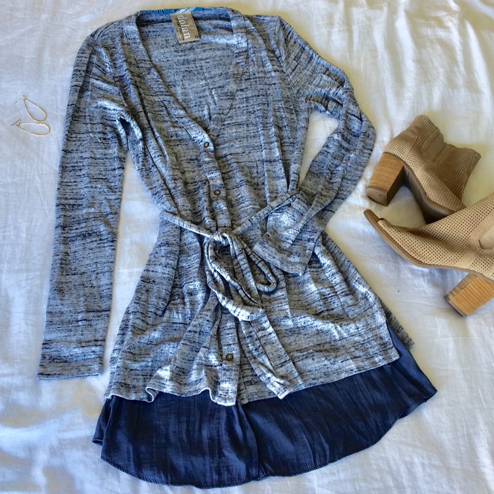Anthropologie button down sweater
